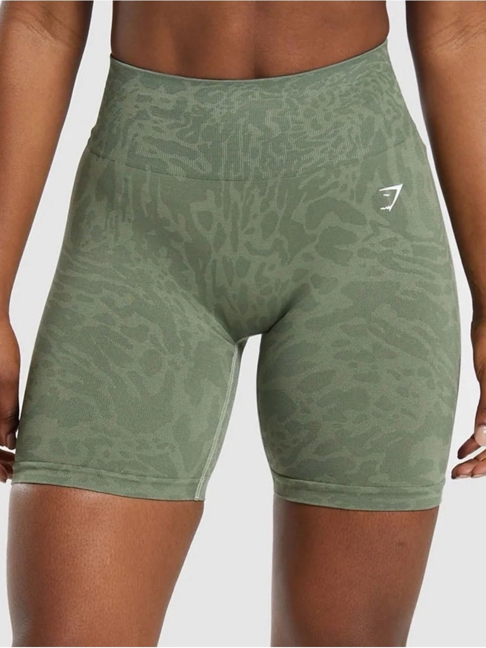 Gymshark force green adapt safari tight shorts